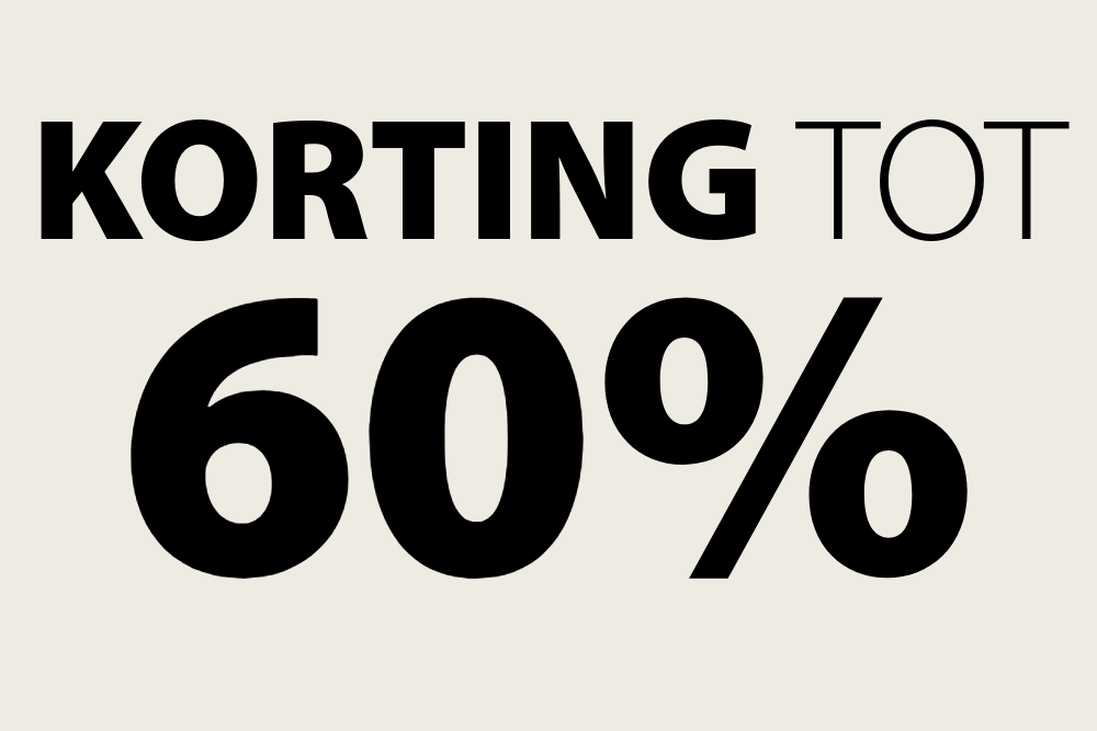 Tot 60% korting