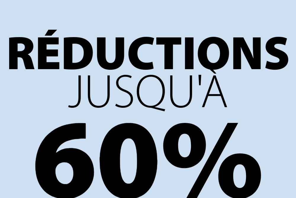 Réductions jusqu'à 60%
