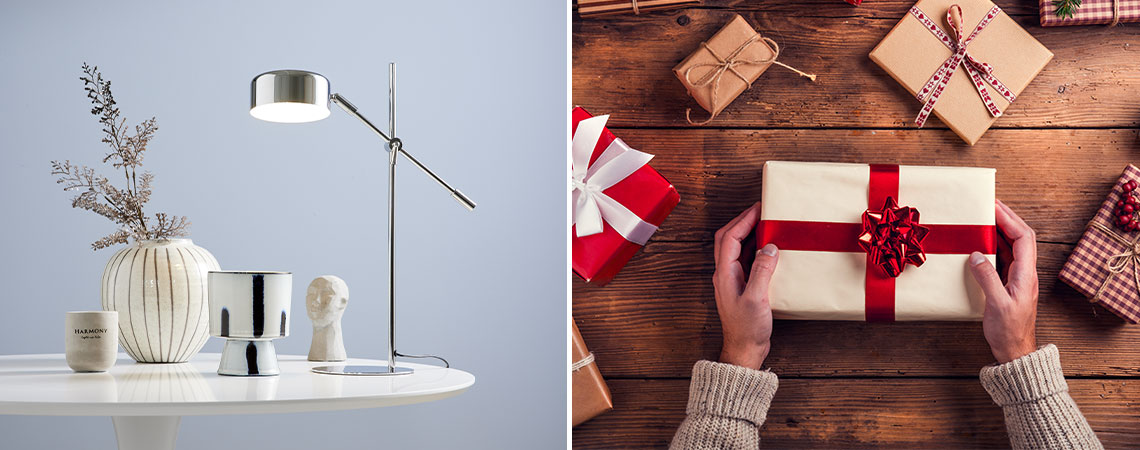 Cadeaux de Noël et décoration intérieure au design scandinave