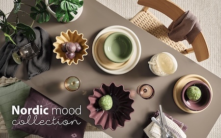 Nouvelle collection « Nordic Mood » avec des bols et des assiettes aux formes ludiques