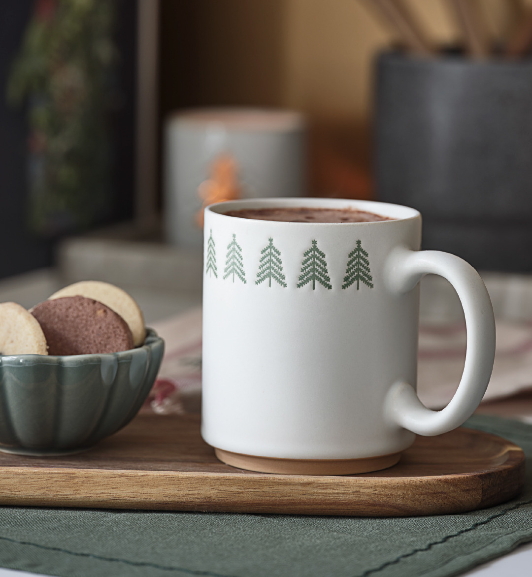 Close-up van kerstservies
