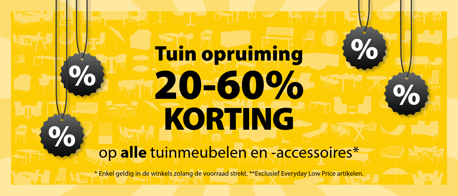 Tuin opruiming | 20-60% korting Tuin opruiming | 20-60% korting