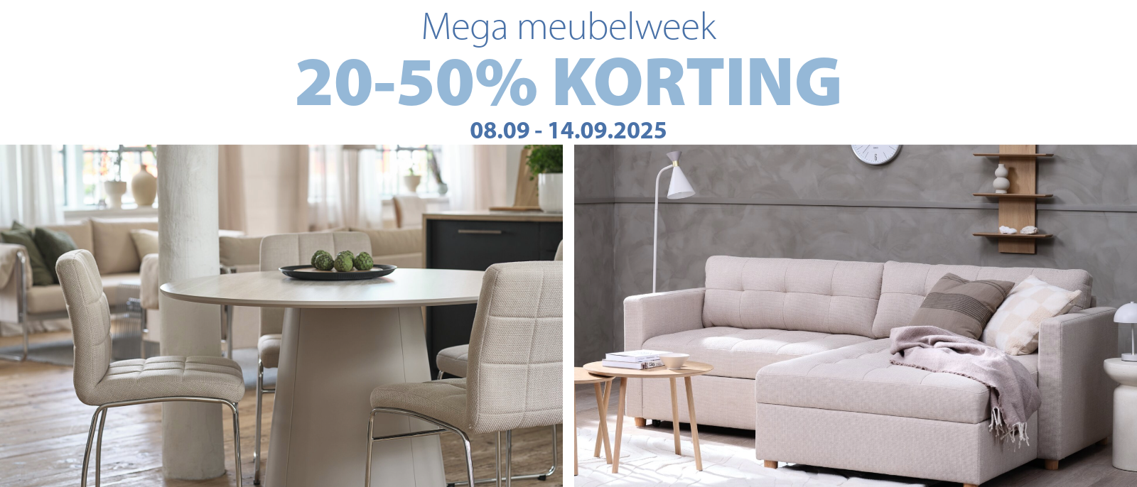 Mega meubelweek | 20-50% korting