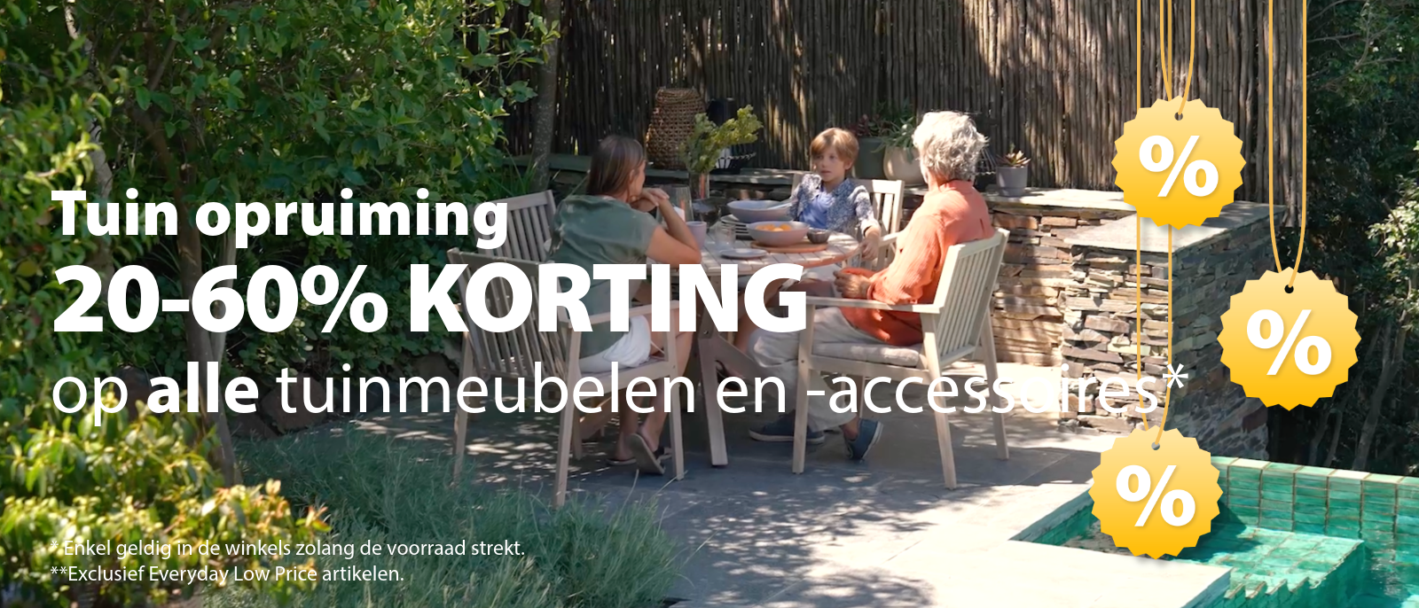 Tuin opruiming | 20-60% korting