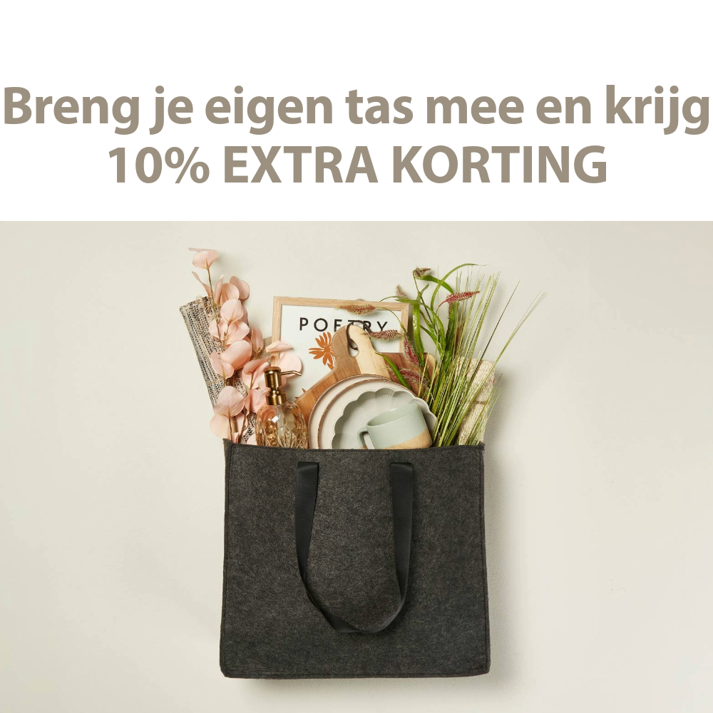 Breng je eigen tas mee 