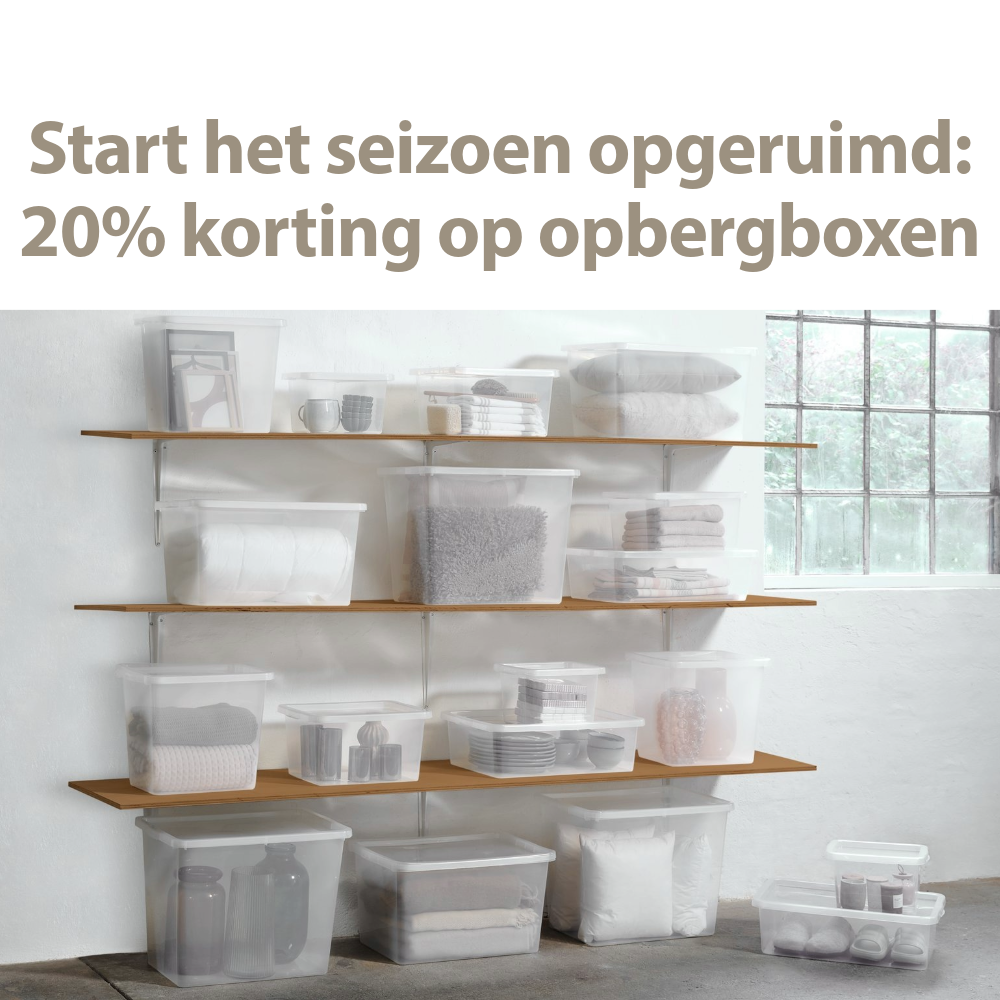korting op opberboxen