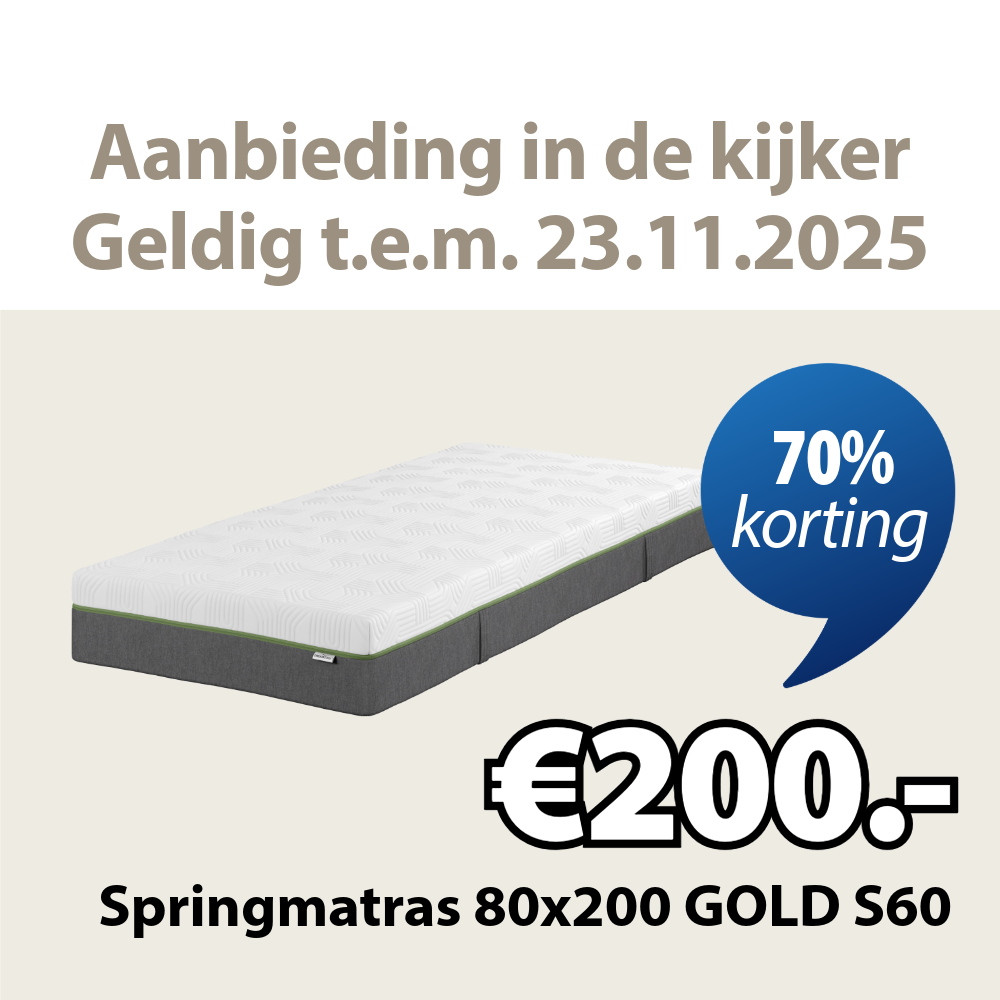 Springmatras | 70% korting