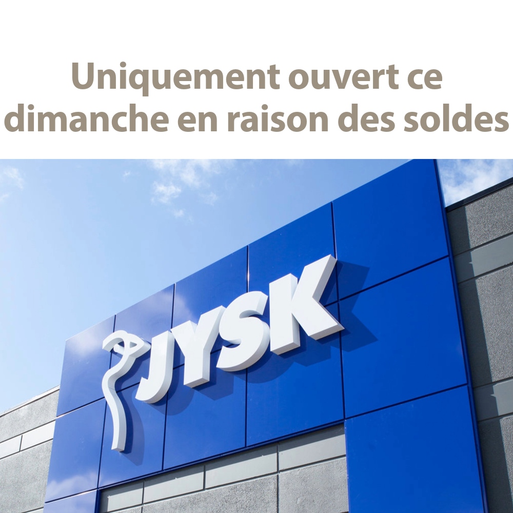 Uniquement overt le dimanche 04.01.2026