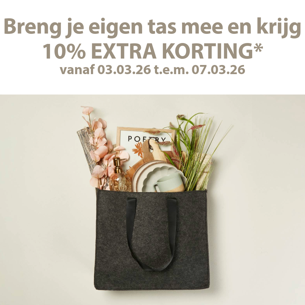 breng je eigen tas mee