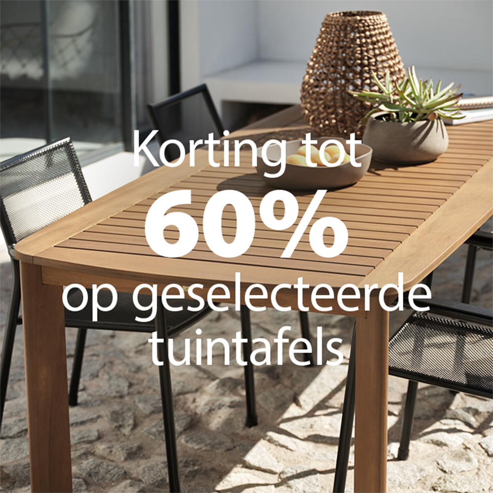 GESELECTEERDE TUINTAFELS | 60% KORTING