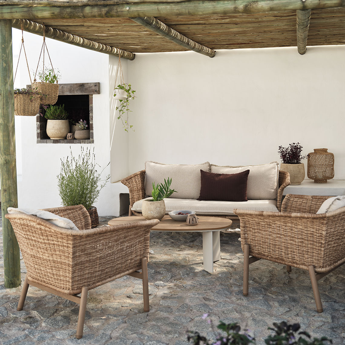 Tuin loungeset met kussens