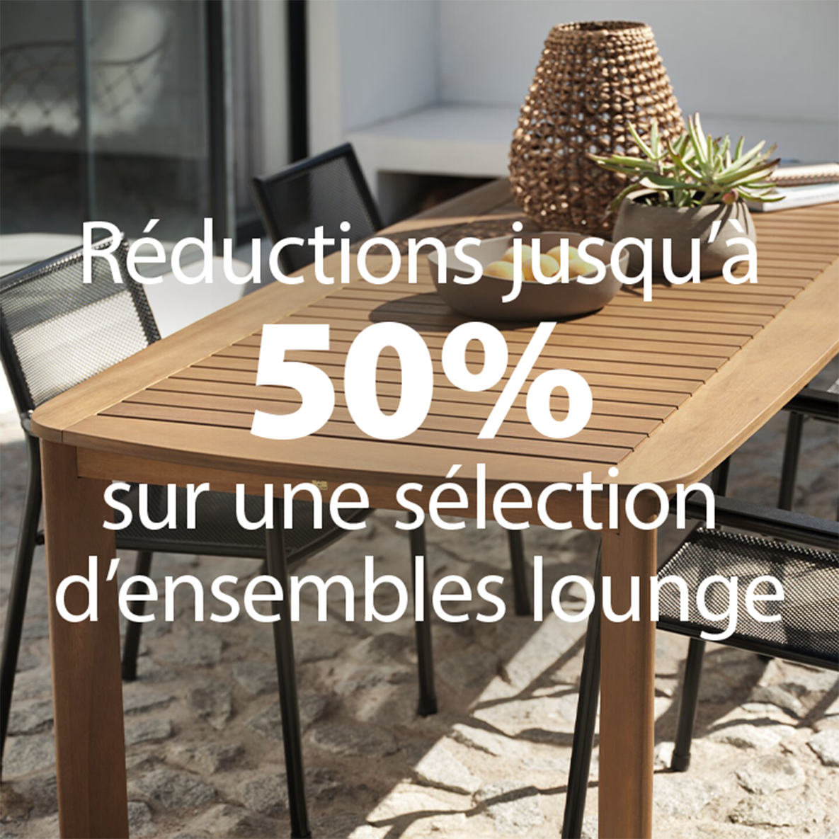 Réductions jusqu'à 50% sur une sélection d'ensembles lounge