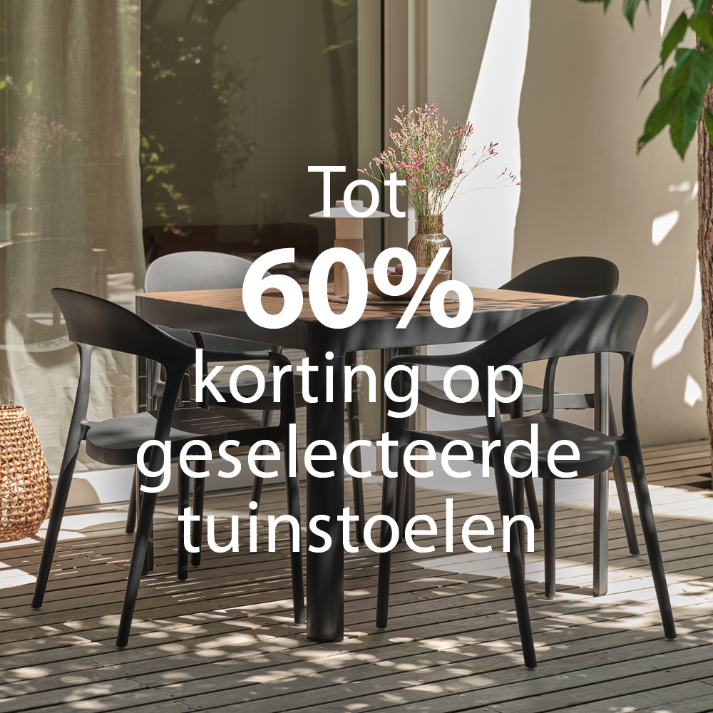 tot 60% korting op tuinstoelen