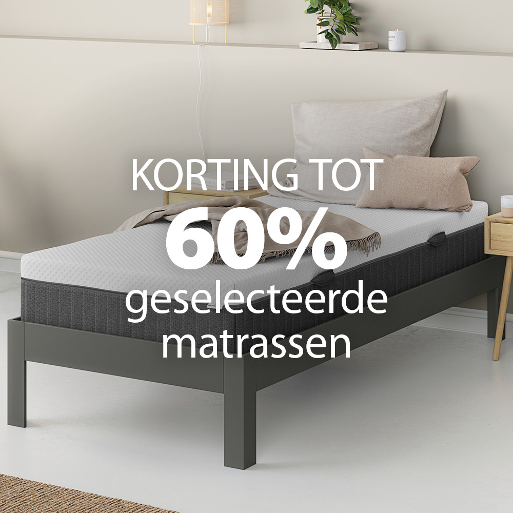 Tot 60% korting op geselecteerde matrassen