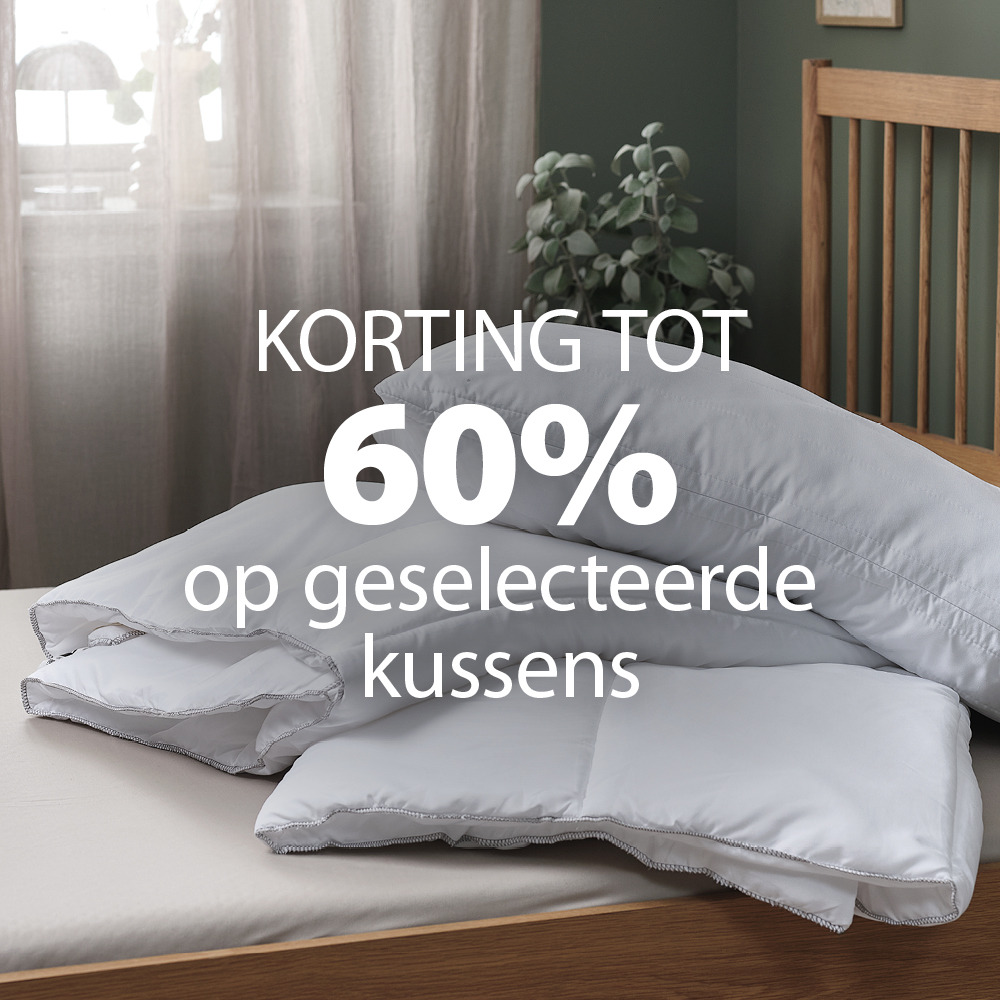 Tot 60% korting op geselecteerde kussens