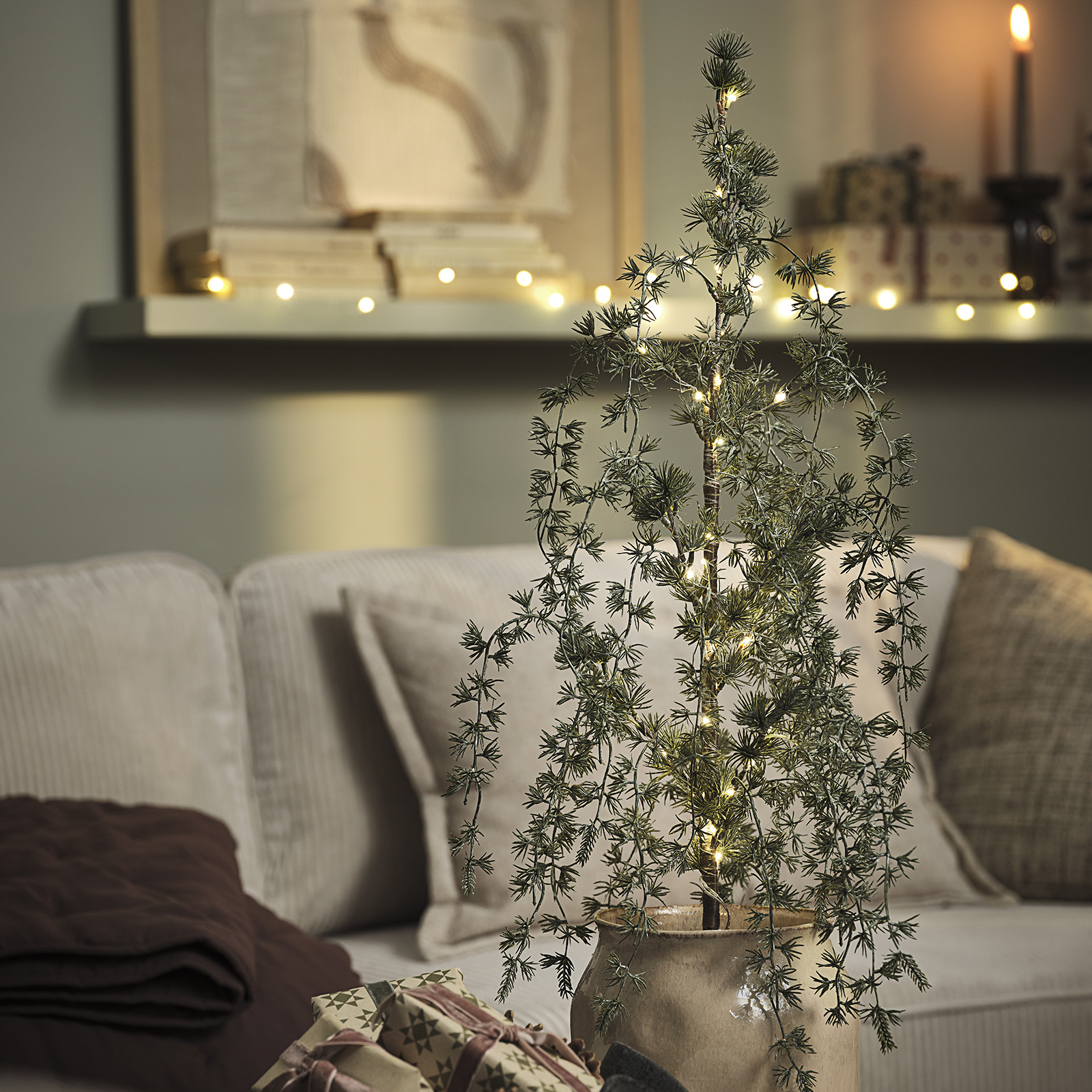 Sapin de Noël artificiel GRENDAL Sapin de Noël artificiel avec lumières LED