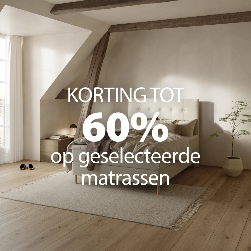 tot 60% korting op matrassen