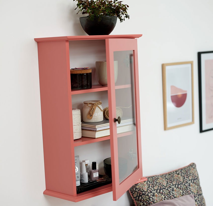 LOOK IN wandkast Roze wandkast